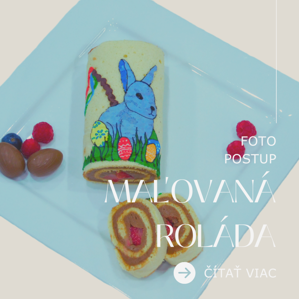 Maľovaná roláda foto postup pečenie cesta s obrázkom upečená roláda so zajacom